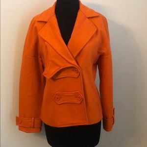 Super warm wool peacoat double breasted with snaps